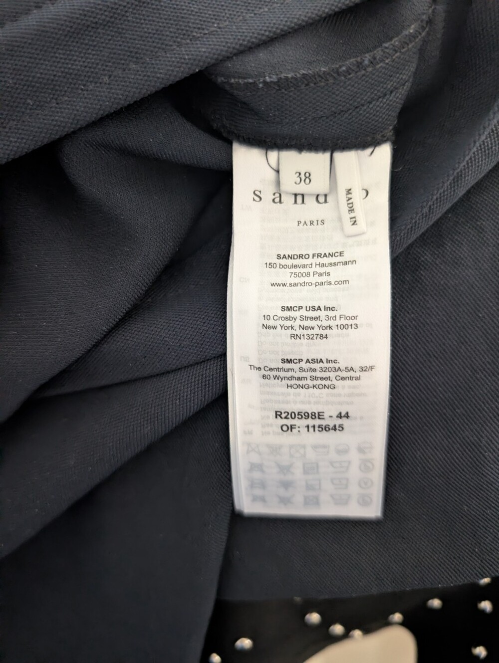 Sandro Navy Dress Worn 1x - Picture 6 of 6